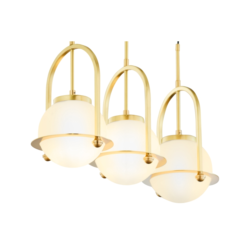 Jupiter 1917 - Lustră suspendată pe cablu ROSSO 3xE27/15W/230V aurie