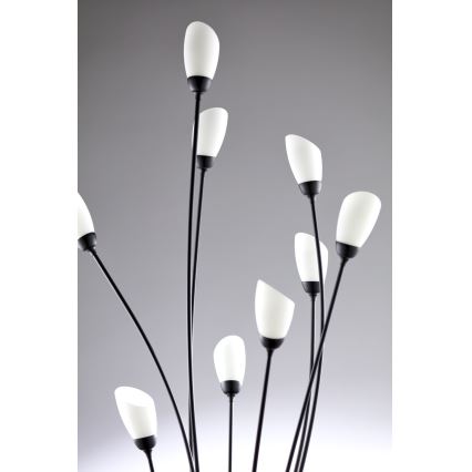 Jupiter 2058 - Lampă de podea GLORIOSA, 9 x G9, 14 W, 230 V, neagră