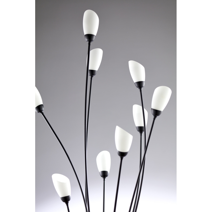 Jupiter 2058 - Lampă de podea GLORIOSA, 9 x G9, 14 W, 230 V, neagră