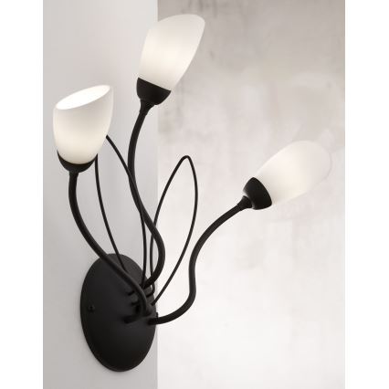 Jupiter 2059 - Aplică de perete GLORIOSA 3xG9/14W/230V, neagră