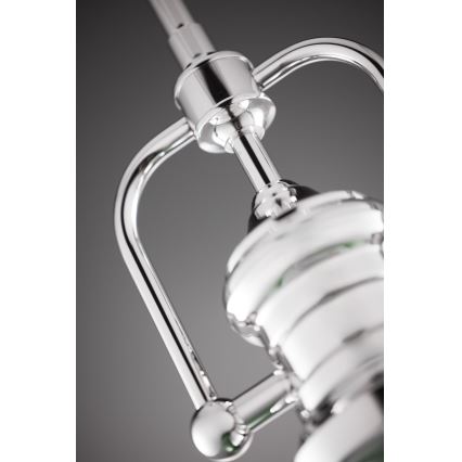 Jupiter 2071 - Lustră pe tijă PLATINO 1xE27/15W/230V verde/crom lucios