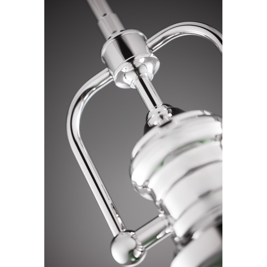 Jupiter 2071 - Lustră pe tijă PLATINO 1xE27/15W/230V verde/crom lucios