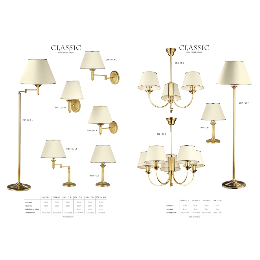 Jupiter 207A - CL P - Lampadar CLASSIC 1xE27/60W/230V