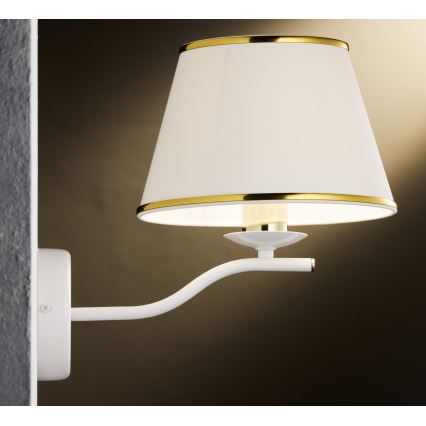 Jupiter 2086 - Aplica de perete SAMBA 1xE27/15W/230V alb/auriu