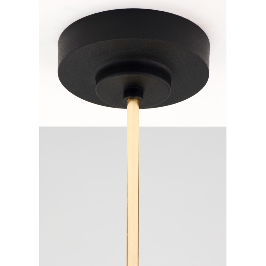 Jupiter 2087 - Lustru cu tija RAMIREZ 3xE27/15W/230V auriu/negru