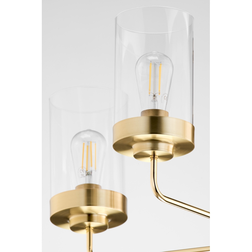 Jupiter 2088 - Lustră pe tijă RAMIREZ 5xE27/15W/230V auriu/negru