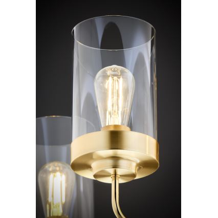 Jupiter 2088 - Lustră pe tijă RAMIREZ 5xE27/15W/230V auriu/negru