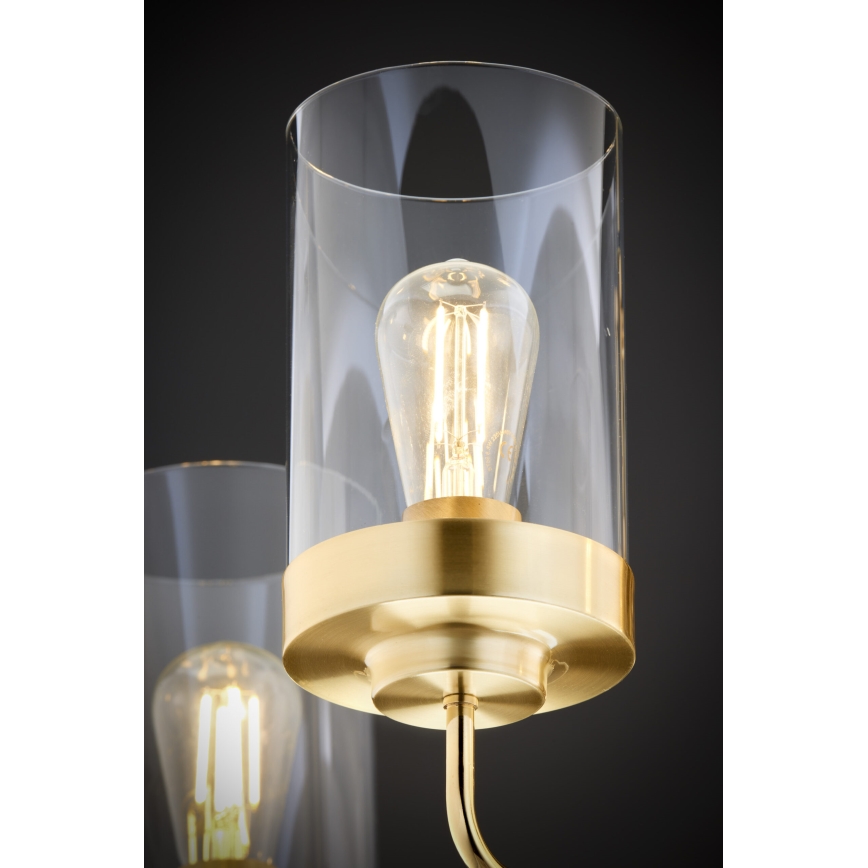 Jupiter 2088 - Lustră pe tijă RAMIREZ 5xE27/15W/230V auriu/negru