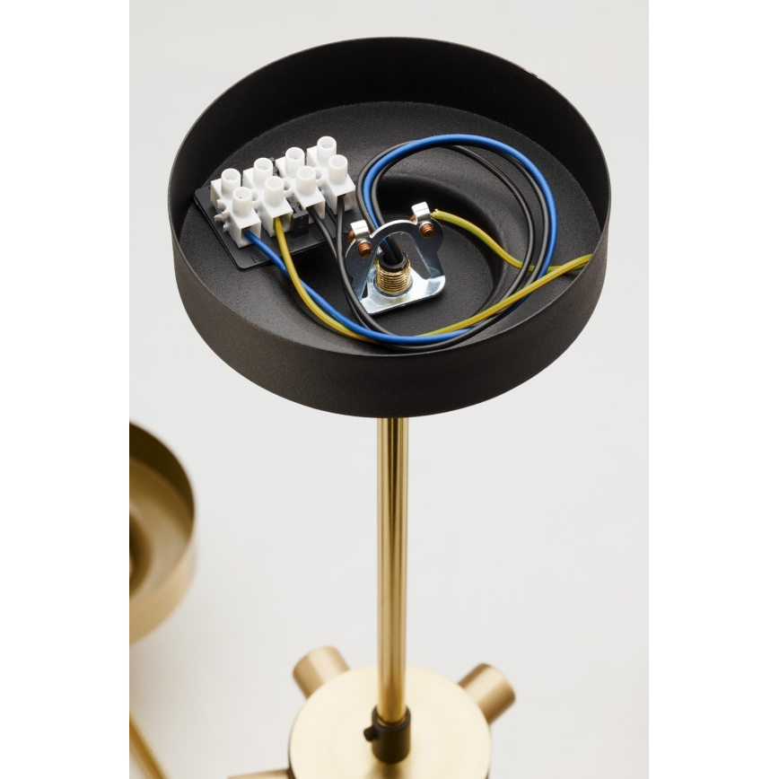 Jupiter 2088 - Lustră pe tijă RAMIREZ 5xE27/15W/230V auriu/negru