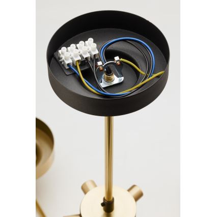 Jupiter 2089 - Lustră pe tijă RAMIREZ, 6xE27/15W/230V, auriu/negru