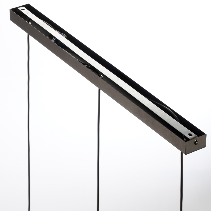 Jupiter 2092 - Lustră suspendată pe cablu CORTINA 3xE27/15W/230V auriu/negru