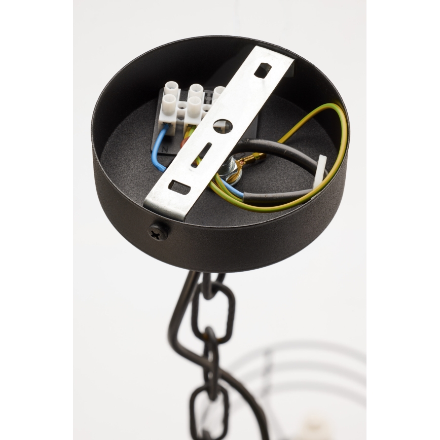 Jupiter 2102 - Candelabru cu lanț ARTHUR 6xE27/15W/230V albastru/negru