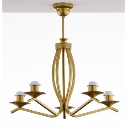 Jupiter 2114 - Candelabru pe tijă KASZMIR 5xE27/15W/230V albastru/auriu