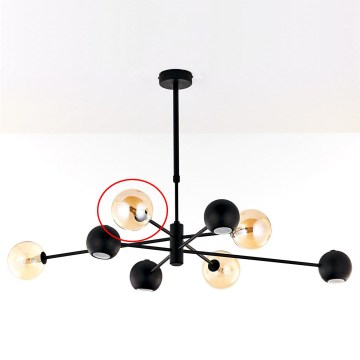 Jupiter - Sticlă de schimb pentru lustru MOKA G9, diametru 12 cm, bej fumuriu