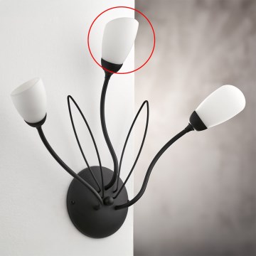 Jupiter - Sticlă de schimb universală GLORIOSA G9 Ø 6,5 cm albă