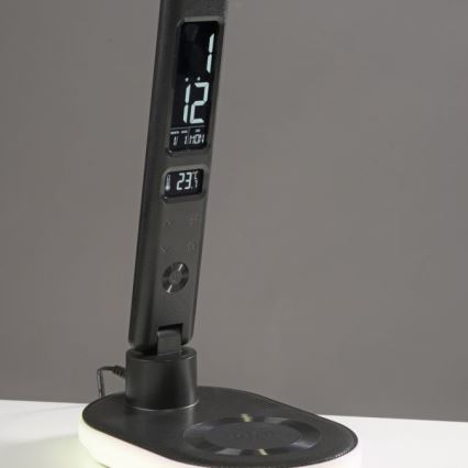 JUST LIGHT. 11018-18 - Lampă de masă tactilă LED RGBW, reglabilă, cu încărcare wireless TINA LED/4W/230V, neagră