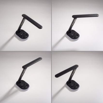 JUST LIGHT. 11018-18 - Lampă de masă tactilă LED RGBW, reglabilă, cu încărcare wireless TINA LED/4W/230V, neagră