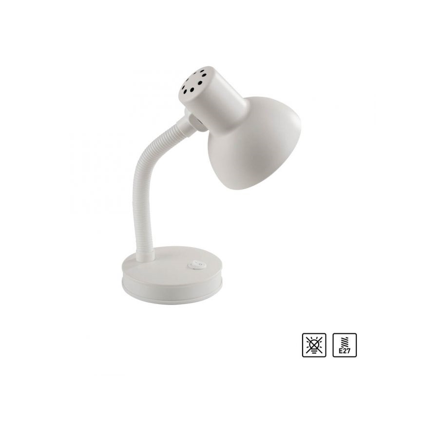 JUST LIGHT. 11080-16 - Lampă de birou flexibilă FLEXI 1xE27/25W/230V albă
