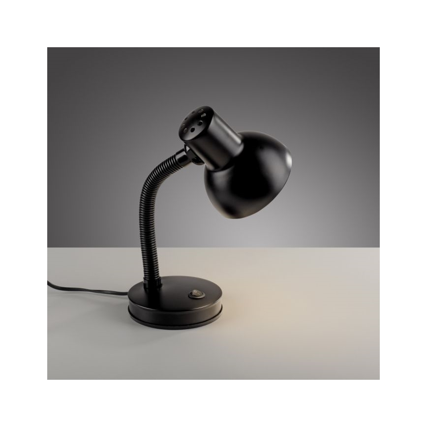 JUST LIGHT. 11080-18 - Lampă de birou flexibilă FLEXI 1xE27/25W/230V, neagră