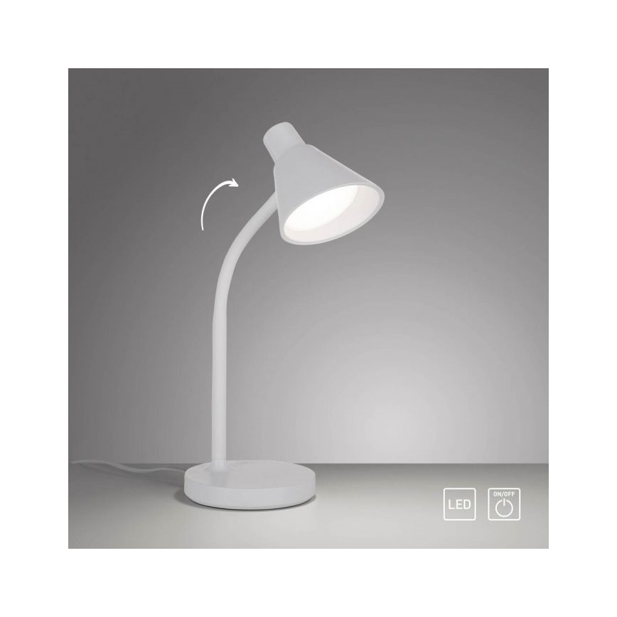 JUST LIGHT. 11248-16 - Lampă de birou LED flexibilă PIXIE, 4,5 W, 230 V, albă