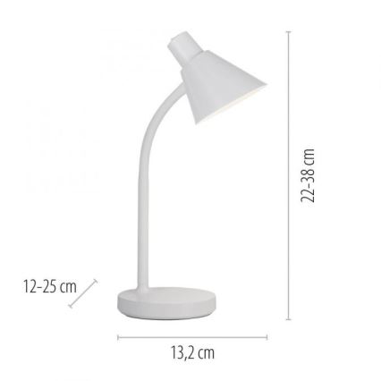 JUST LIGHT. 11248-16 - Lampă de birou LED flexibilă PIXIE, 4,5 W, 230 V, albă