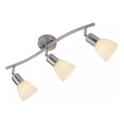 JUST LIGHT. 11953-55 - Spot KARO, 3x E14, 3x40W, 230V, crom mat