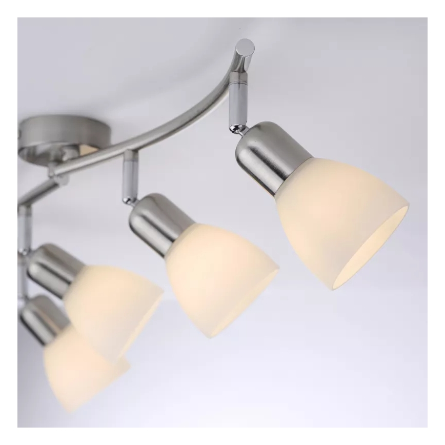 JUST LIGHT. 11954-55 - Plafonieră spot KARO 4xE14/40W/230V crom mat