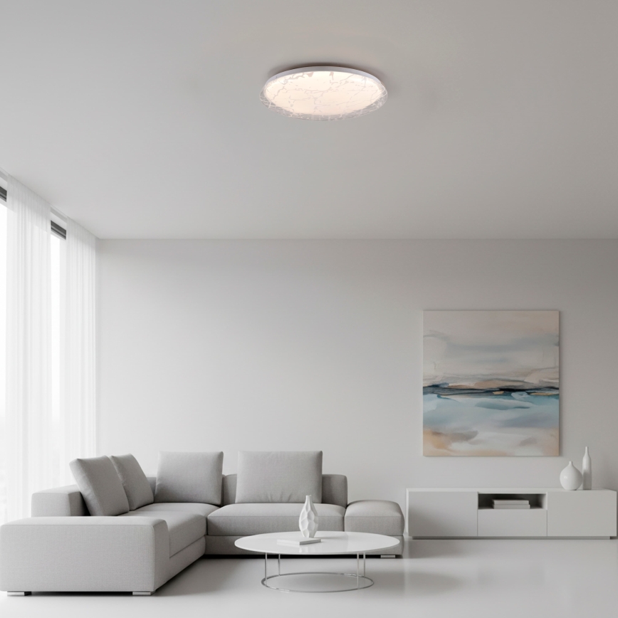 JUST LIGHT. 14008-16 - Plafonieră LED dimabilă ART PLAFO LED/20W/230V 2700-6500K Ø 38 cm albă + telecomandă