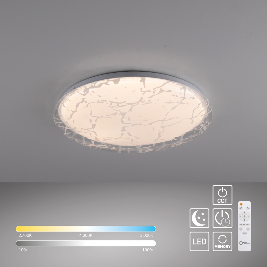 JUST LIGHT. 14008-16 - Plafonieră LED dimabilă ART PLAFO LED/20W/230V 2700-6500K Ø 38 cm albă + telecomandă