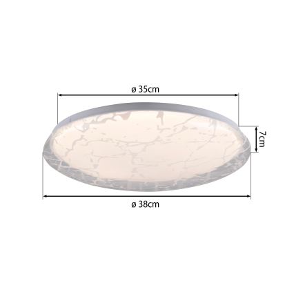 JUST LIGHT. 14008-16 - Plafonieră LED dimabilă ART PLAFO LED/20W/230V 2700-6500K Ø 38 cm albă + telecomandă