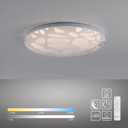 JUST LIGHT. 14009-16 - Plafonieră LED dimabilă ART PLAFO LED/20W/230V 2700-6500K Ø 38 cm albă + telecomandă