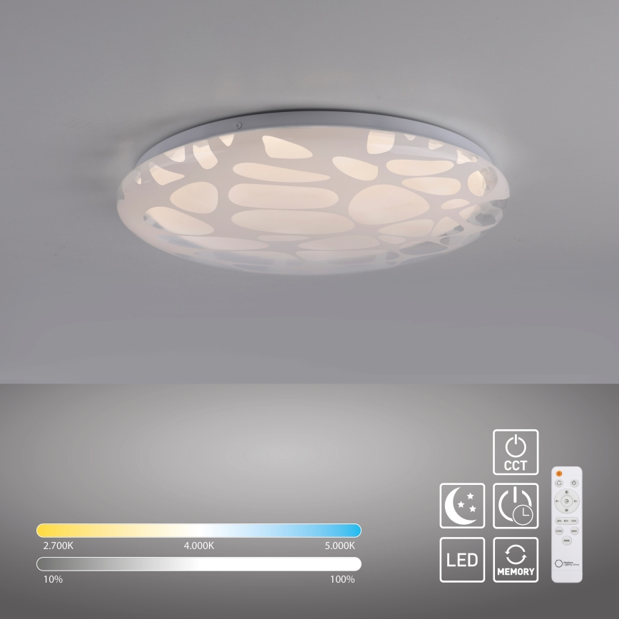 JUST LIGHT. 14009-16 - Plafonieră LED dimabilă ART PLAFO LED/20W/230V 2700-6500K Ø 38 cm albă + telecomandă