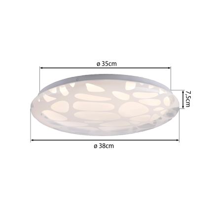 JUST LIGHT. 14009-16 - Plafonieră LED dimabilă ART PLAFO LED/20W/230V 2700-6500K Ø 38 cm albă + telecomandă