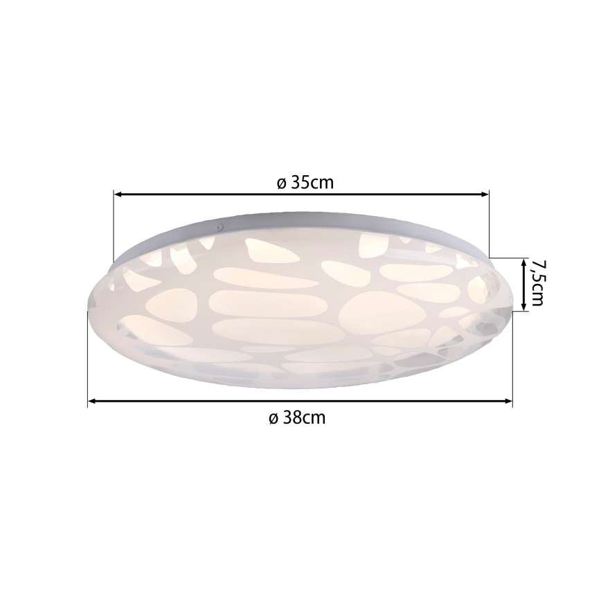 JUST LIGHT. 14009-16 - Plafonieră LED dimabilă ART PLAFO LED/20W/230V 2700-6500K Ø 38 cm albă + telecomandă