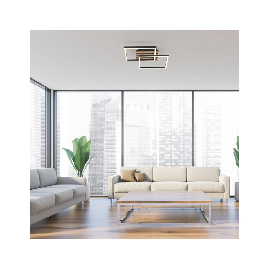 JUST LIGHT. 14053-79 - Plafonieră LED AKUSTIKA LED/15W/230V, stejar/negru