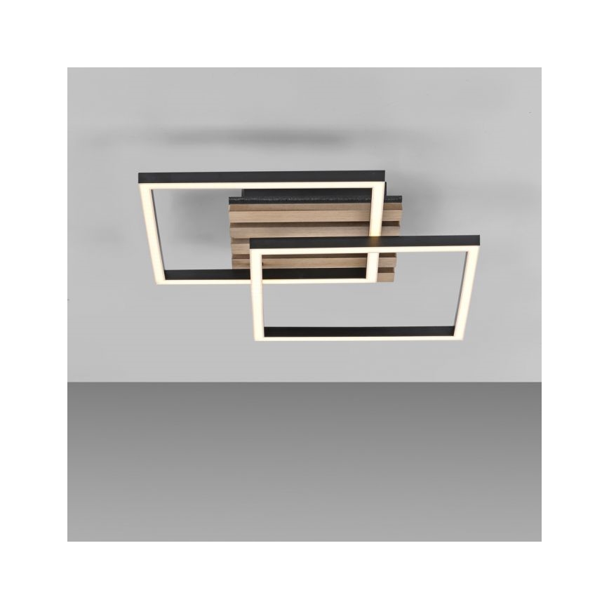 JUST LIGHT. 14053-79 - Plafonieră LED AKUSTIKA LED/15W/230V, stejar/negru