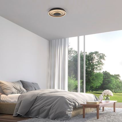 JUST LIGHT. 14409-21 - Plafonieră LED GLITTY LED/22W/230V Ø 40 cm neagră