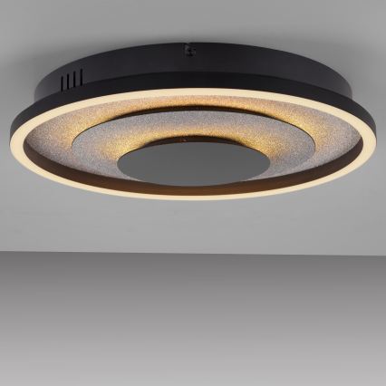 JUST LIGHT. 14409-21 - Plafonieră LED GLITTY LED/22W/230V Ø 40 cm neagră
