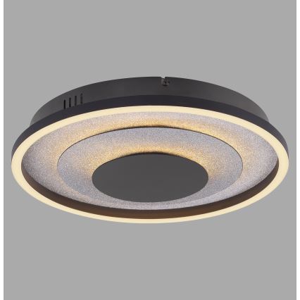 JUST LIGHT. 14409-21 - Plafonieră LED GLITTY LED/22W/230V Ø 40 cm neagră