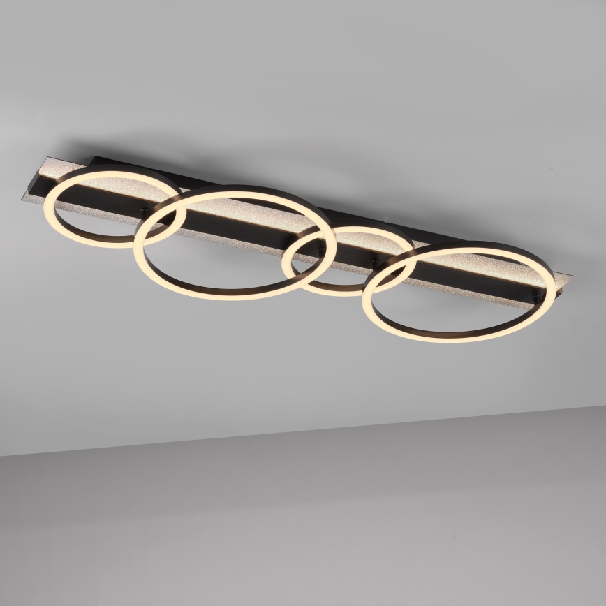 JUST LIGHT. 14426-21 - Plafonieră LED CICHIO LED/37W/230V + LED/9,5W 30x86 cm neagră