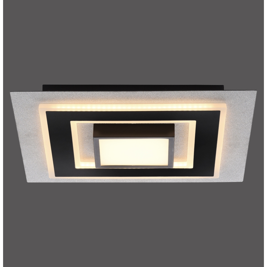 JUST LIGHT. 14439-21 - Plafonieră LED CICHIO LED/18,5W/230V + LED/9W 40x40 cm negru