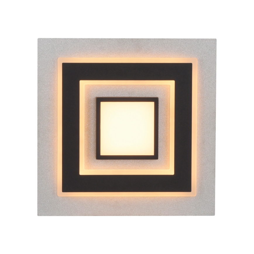 JUST LIGHT. 14439-21 - Plafonieră LED CICHIO LED/18,5W/230V + LED/9W 40x40 cm negru