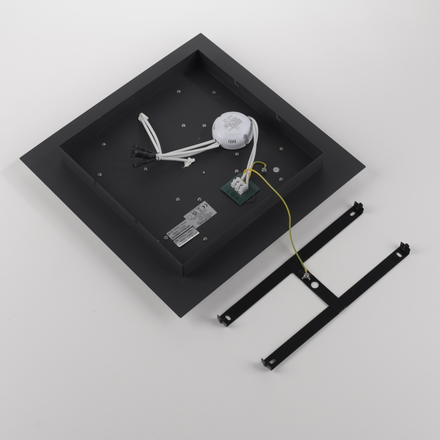 JUST LIGHT. 14439-21 - Plafonieră LED CICHIO LED/18,5W/230V + LED/9W 40x40 cm negru