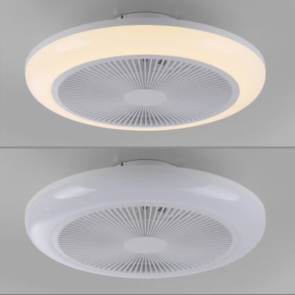 JUST LIGHT. 14623-16 - Ventilator de tavan cu lumină LED RGBW dimabil BRENDA LED/22W/230V 3000-6000K Ø 46 cm alb + telecomandă