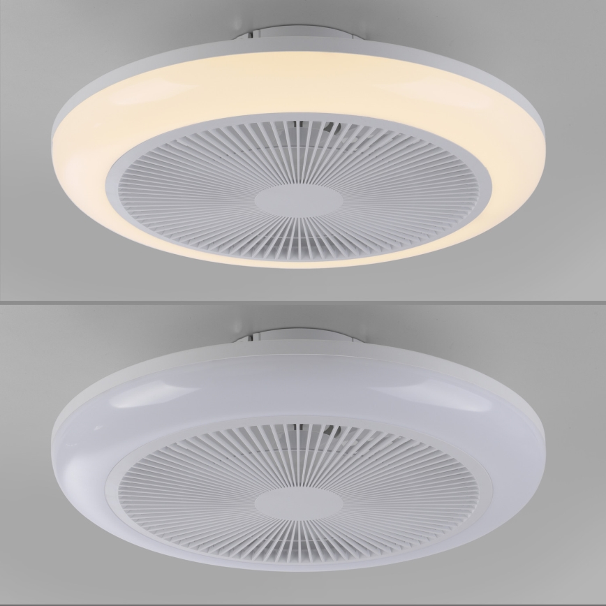 JUST LIGHT. 14623-16 - Ventilator de tavan cu lumină LED RGBW dimabil BRENDA LED/22W/230V 3000-6000K Ø 46 cm alb + telecomandă