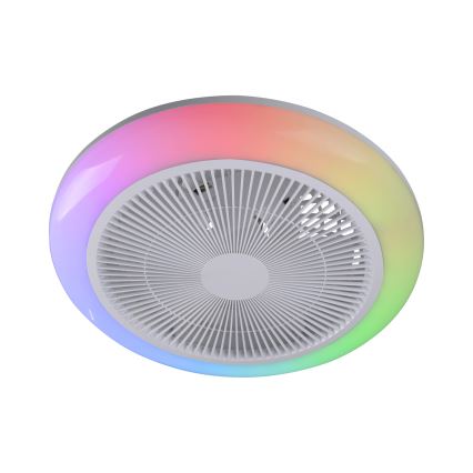 JUST LIGHT. 14623-16 - Ventilator de tavan cu lumină LED RGBW dimabil BRENDA LED/22W/230V 3000-6000K Ø 46 cm alb + telecomandă