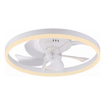 JUST LIGHT. 14624-16 - Ventilator de tavan LED dimabil cu lumină RITA LED/22W/230V 3000-6000K Ø 50 cm alb + telecomandă