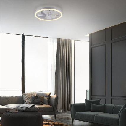 JUST LIGHT. 14624-16 - Ventilator de tavan LED dimabil cu lumină RITA LED/22W/230V 3000-6000K Ø 50 cm alb + telecomandă