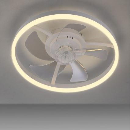 JUST LIGHT. 14624-16 - Ventilator de tavan LED dimabil cu lumină RITA LED/22W/230V 3000-6000K Ø 50 cm alb + telecomandă