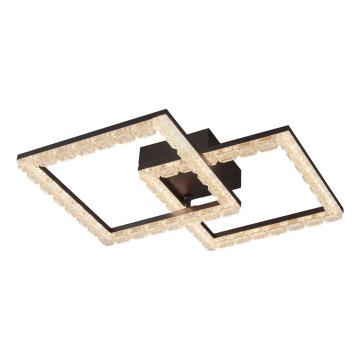 JUST LIGHT. 14732-18 - Plafonieră LED GLITRA LED/17,5W/230V 37,6x37,6 cm neagră
